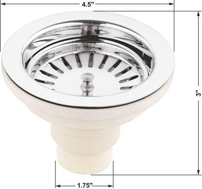 Cream Flower Lite Sink Coupling.