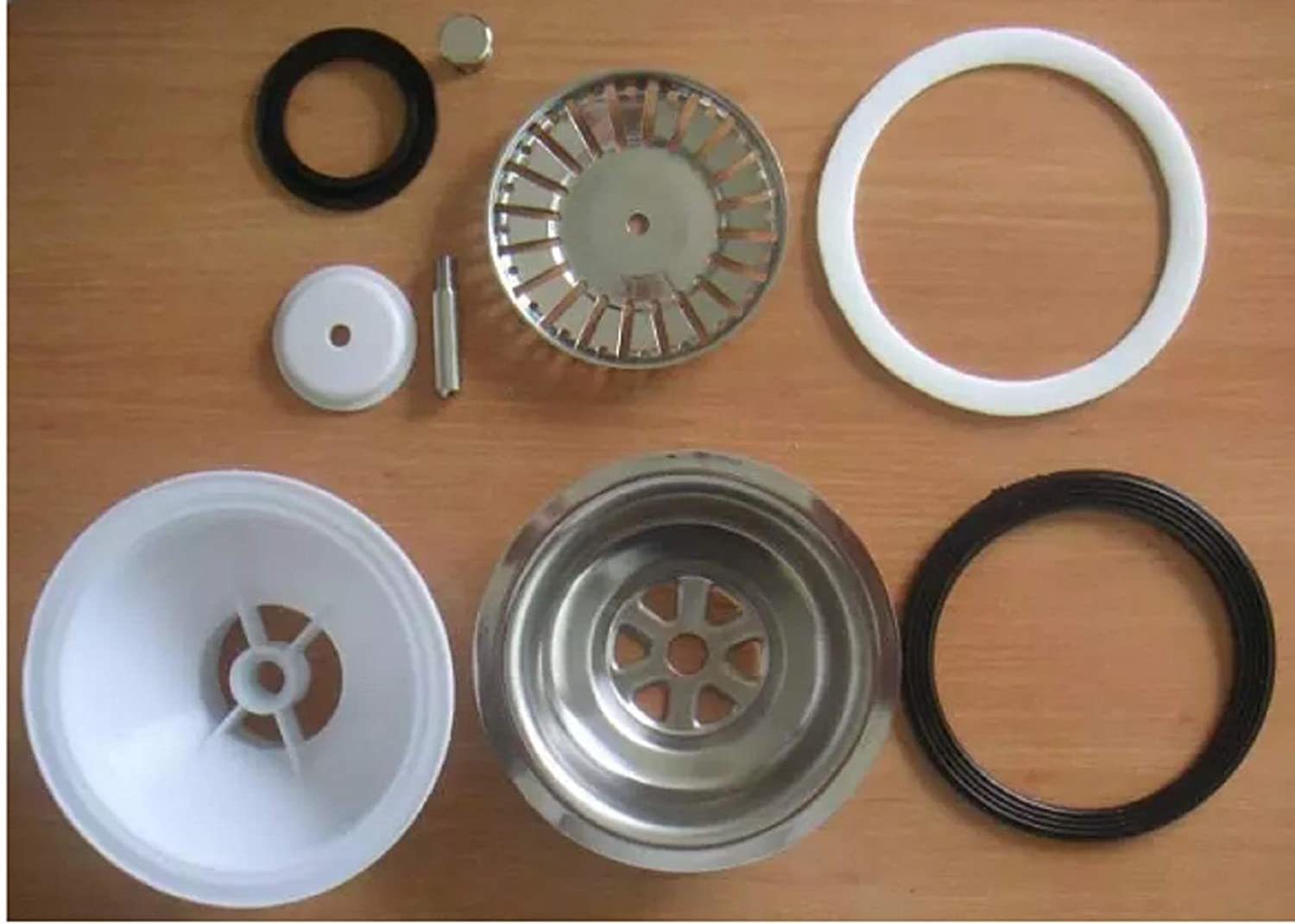 Matka Sink Coupling - Plastic, 4x4 Inches, White | One Piece Structure, Rust Free And Long Life, Mirror Surface Finish, Deck Mounted Installation