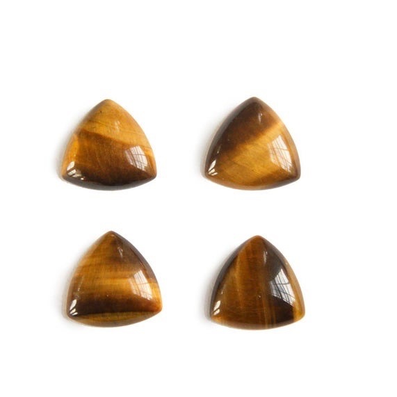 6mm Tiger Eye Trillion Cabochon Loose Gemstones Grade: Aaa