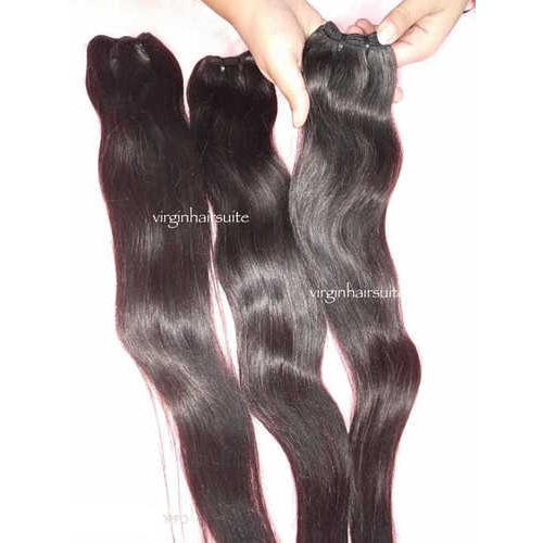 Straight Human Hair - 10-30 Inches, Natural Color 1b | Remy Indian Hair for Professionals, Hotels, Travel, Household Use, 100g Warranty Over 12 Months