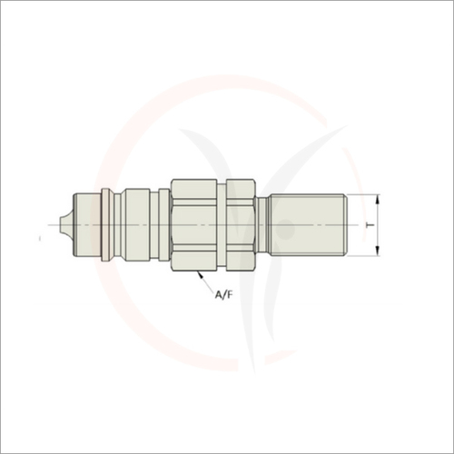 A Male Plug With Male End Connection - Bulk Head As Per ISO 8734-1