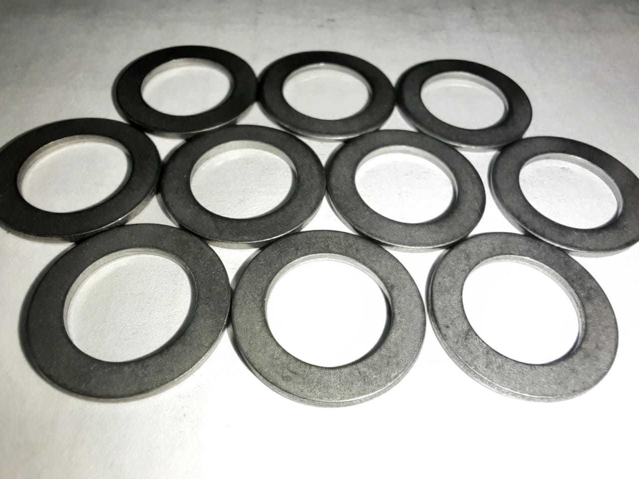 Plain Washer - Steel, 9x15x0.5 Mm | Circular Shape, Barrel Surface Treatment