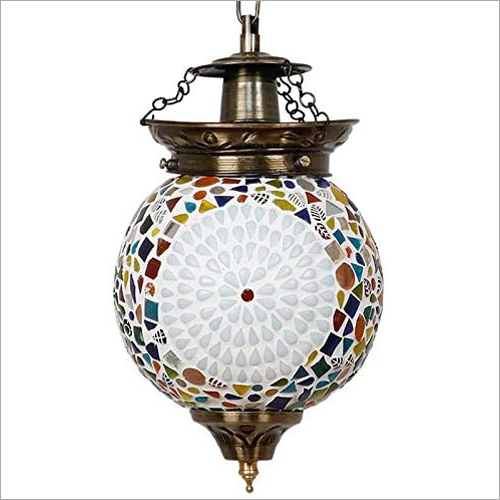 Pendant Ceiling Mosaic Hanging Lamp - Glass & Aluminium, 18 x 18 x 30 CM | Modern Style, Energy Saving LED, Easy to Hang, Sturdy Design