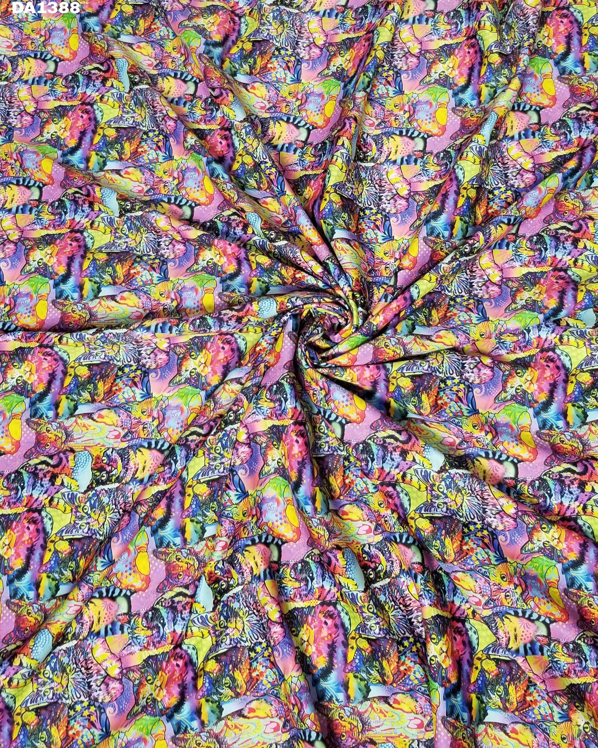 Washable Digital Prints Mini Micro Silk Fabric