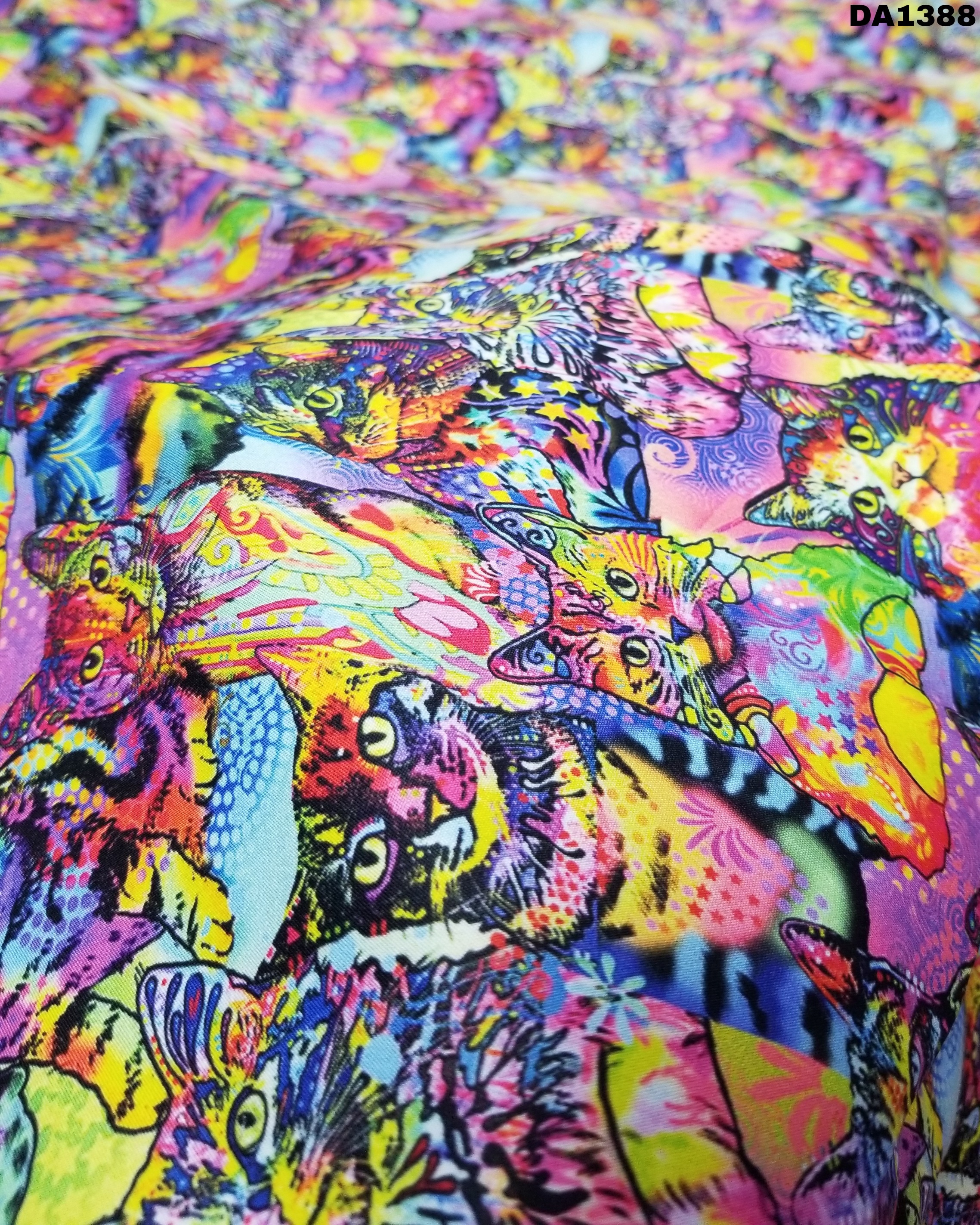 Washable Digital Prints Mini Micro Silk Fabric