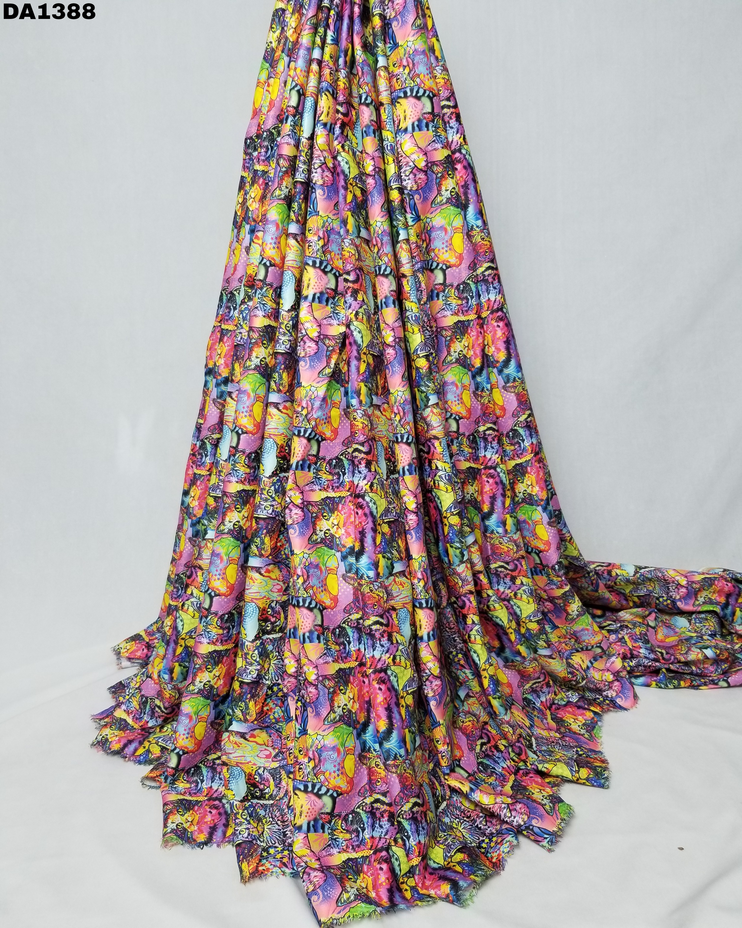 Washable Digital Prints Mini Micro Silk Fabric