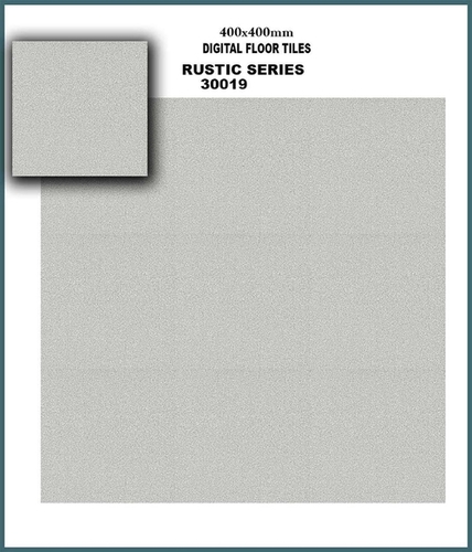 Digital Floor Tiles - Porcelain 400x400 mm, Grey Color, Non-Slip Surface Treatment, Modern Digital Design
