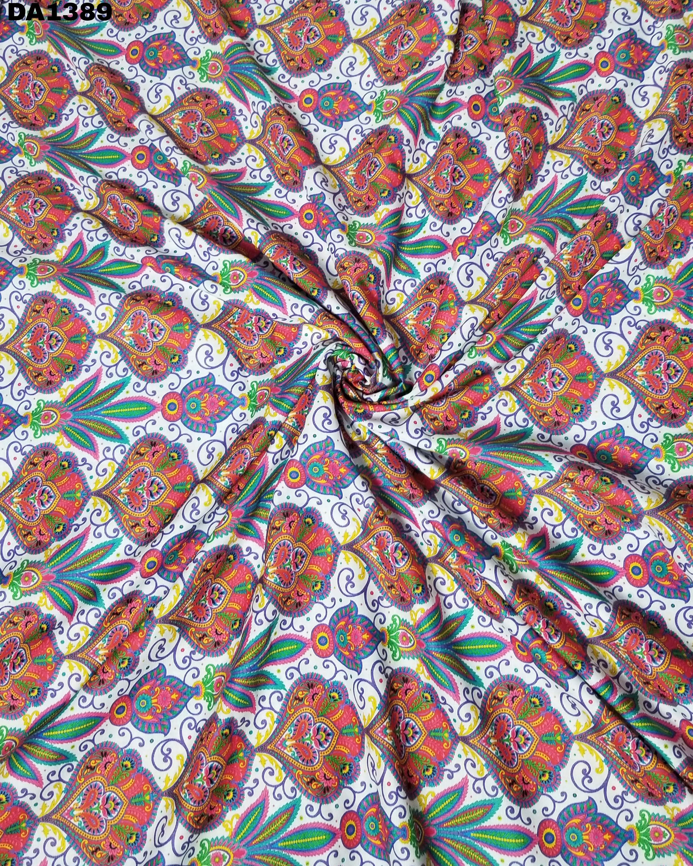 Digital Print Galaxy Cotton Silk Fabric - 44" Wide | Washable, Vibrant Colors For Garments