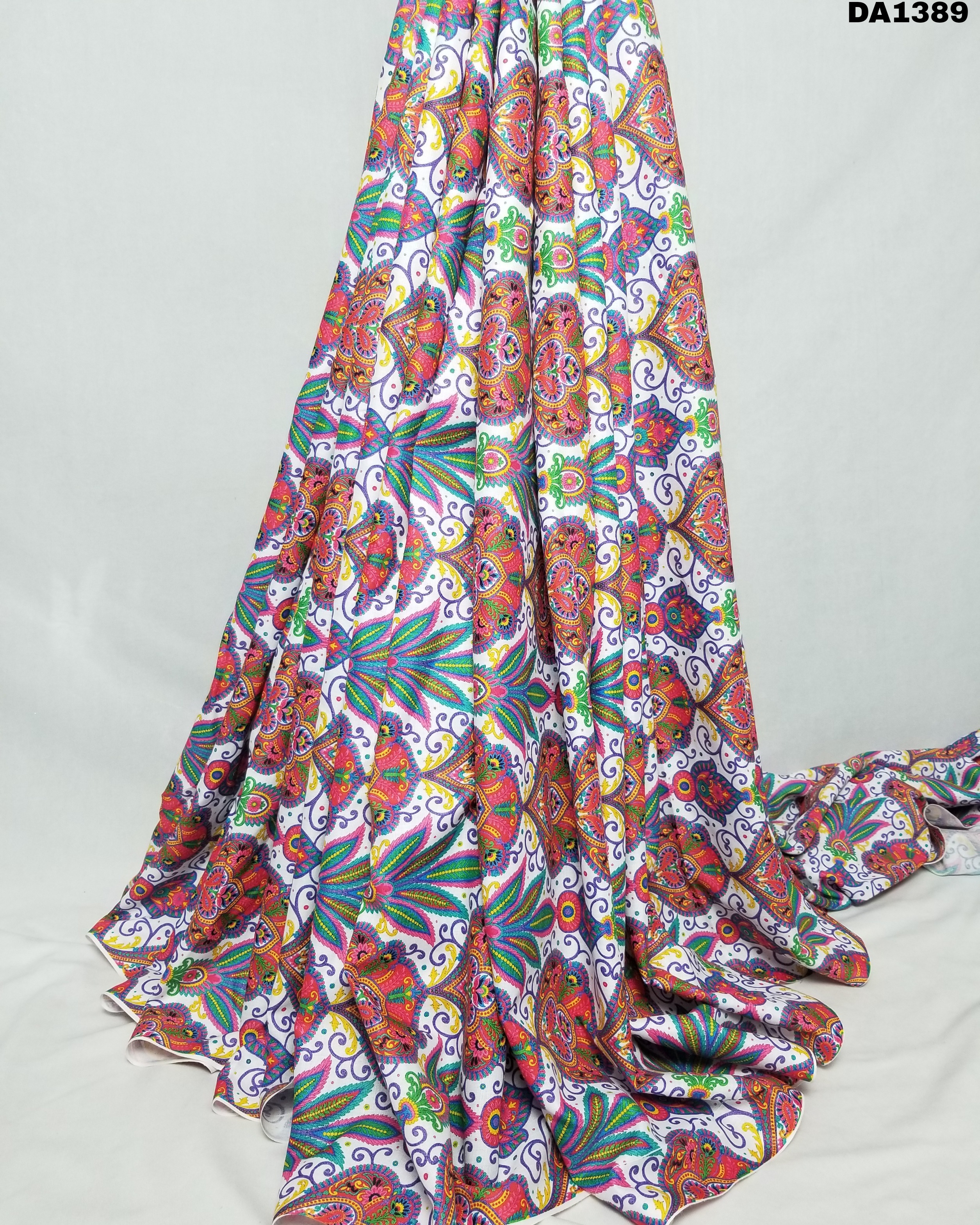 Digital Print Galaxy Cotton Silk Fabric - 44" Wide | Washable, Vibrant Colors For Garments