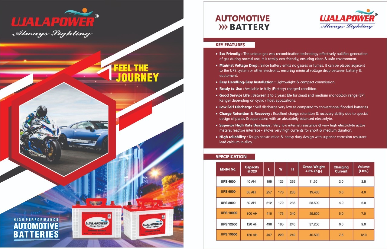 Ups 10000 Tractor Batteries Battery Capacity: 101-105ah
