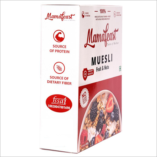 Muesli Fruit And Nuts - 400 Gram Pack | Gluten-free, Low-carb, Low-fat, Sugar-free, Fried Processing, 9 Months Shelf Life, Cooked Style