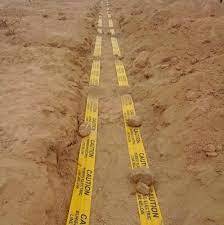 Underground Warning Tape - Pp Material, 100 Meter Length, Up To 54 Inch Width | Customized Thickness 0.1-1.2 Mm, Multi-purpose Use For Gas, Electric, And Water Pipeline Marking