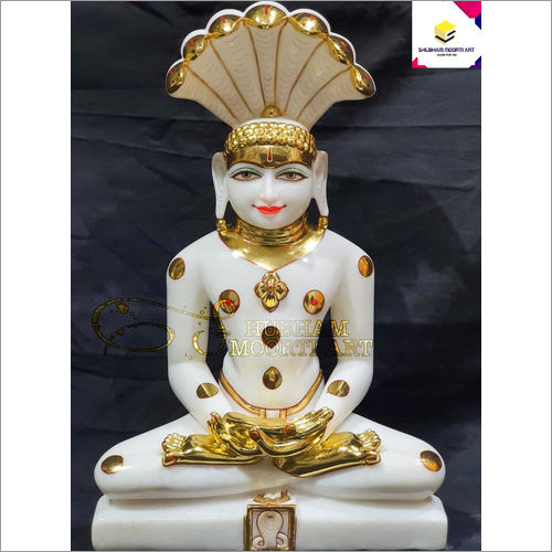 Multicolor Marble Parshwanath Statue