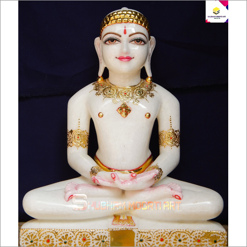 White Marble Jain Mahavir Statue Size: Different Available
