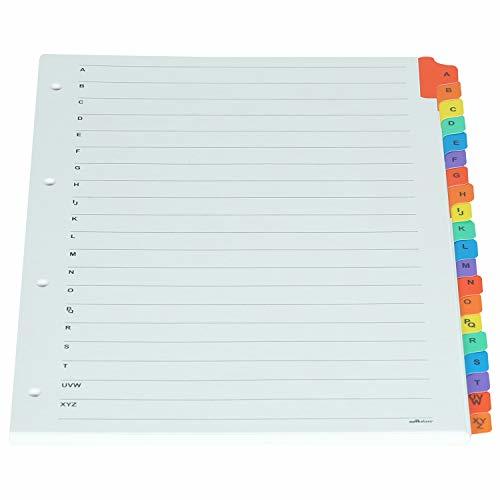 Mahavir Binder Index Divider - A4 Size (21x18.5 Cm) | Colorful Laminated Tabs, 180gsm Ivory Card, Multi-subject Separators, Pack Of 3