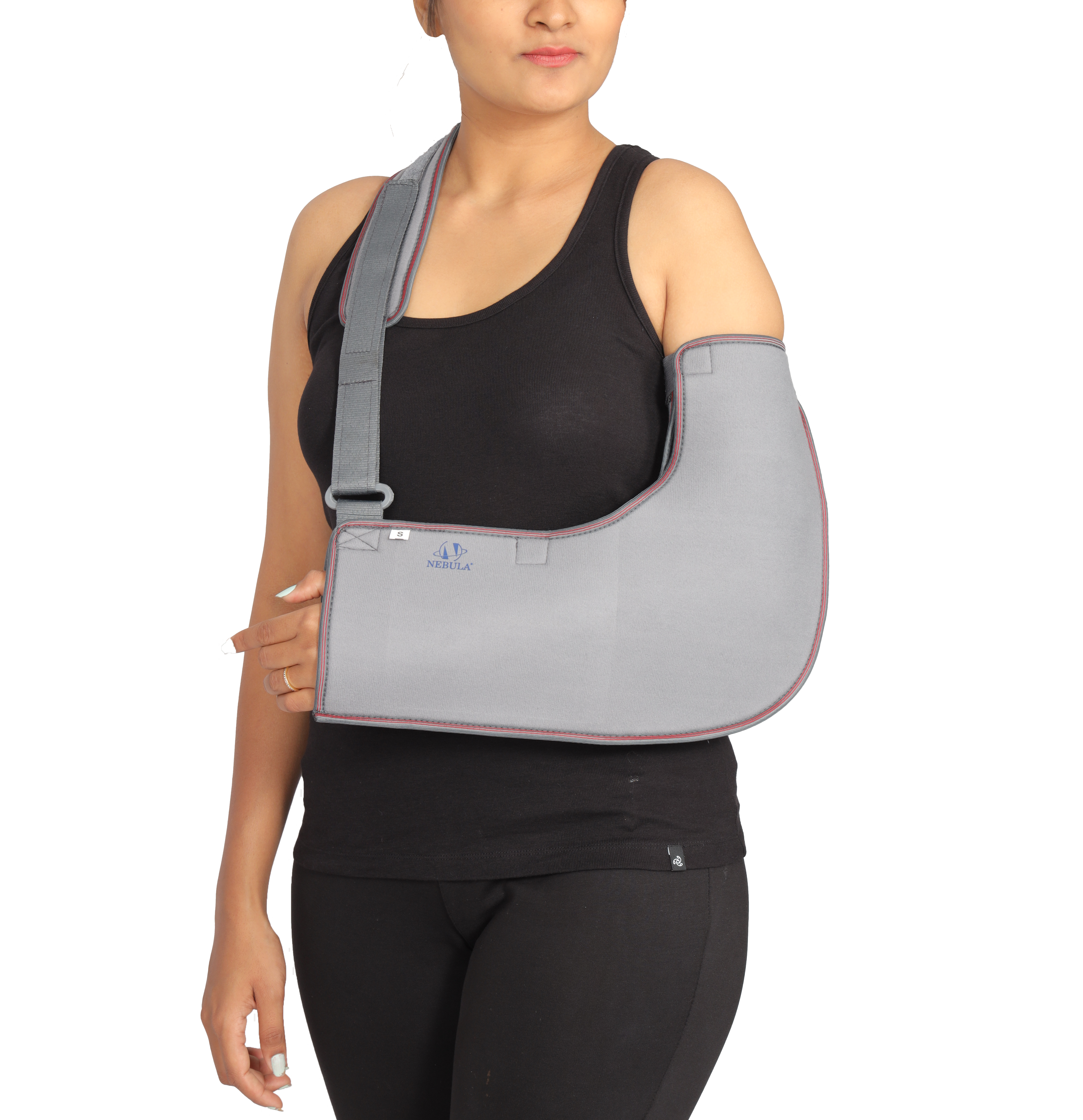 Arm Immobilization Pouch Sling - Ergonomic Design With Thumb Rest For Distal Humerus, Elbow & Radius Ulna Injuries, Portable & Recyclable Support
