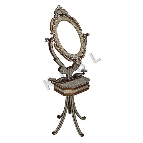 Wooden Extra Fine Work Inlay Dressing Mirror