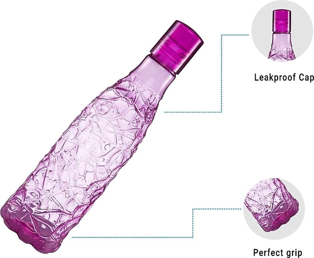 Set Of 6 Creta Desing Plastic Bottle Set 1 Ltr