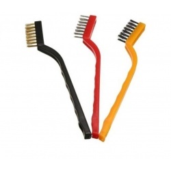 3 Pc Gas Burner Cleaning Wire Brush - Steel Material, Multicolor | Durable Gas Burner Cleaner for Effective Grease Removal