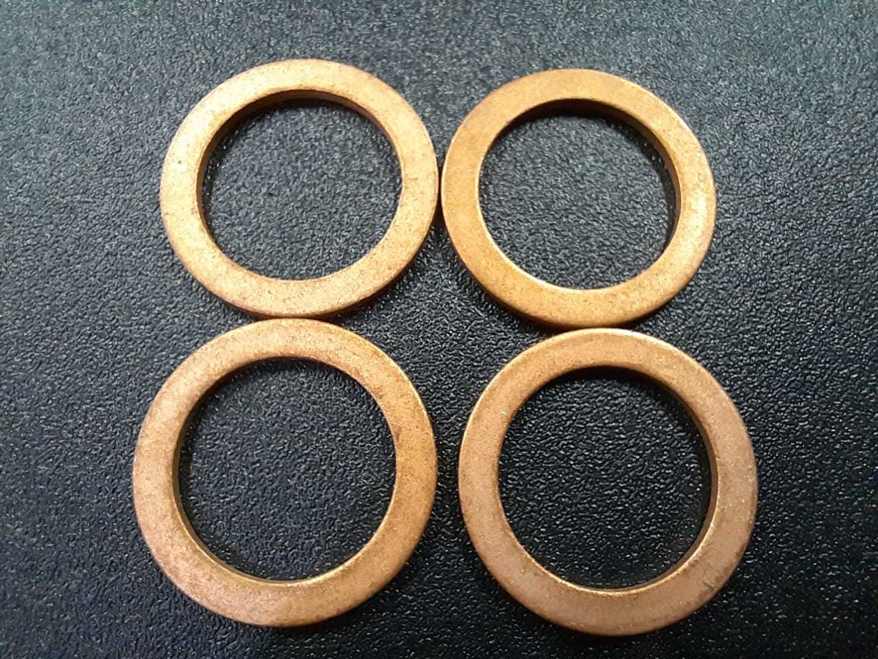 Banjo Washer - Copper, 14x20x1.5mm Size, Bright Annealed Finish | Circular Shape, Nozzle Usage
