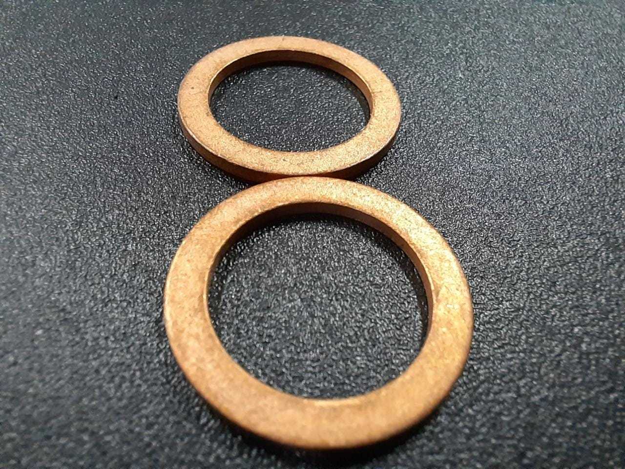Banjo Washer - Copper, 14x20x1.5mm Size, Bright Annealed Finish | Circular Shape, Nozzle Usage