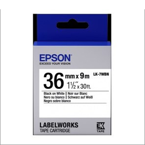 LK-7WBN - 36MM B/W लेबल टेप