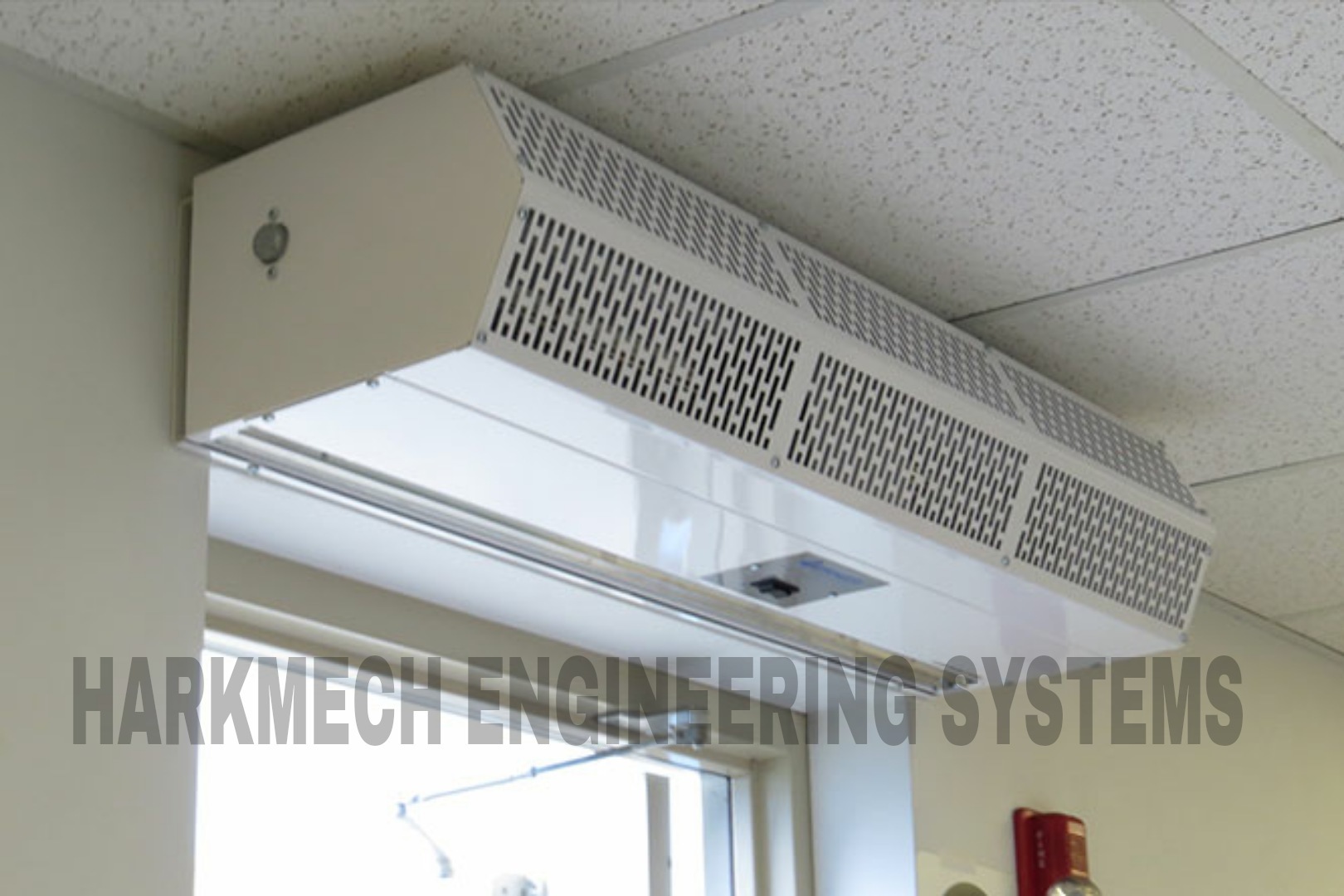 Harkmech Air Curtain - 900x230x212 Mm, Ceiling Mounted/wall Mounted Design, White Color, Noise Level <70 Db, Ideal For Commercial And Industrial Use