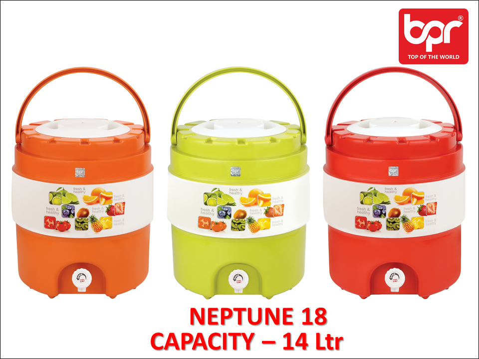 4 Colours Available - Red Chilled Water Container