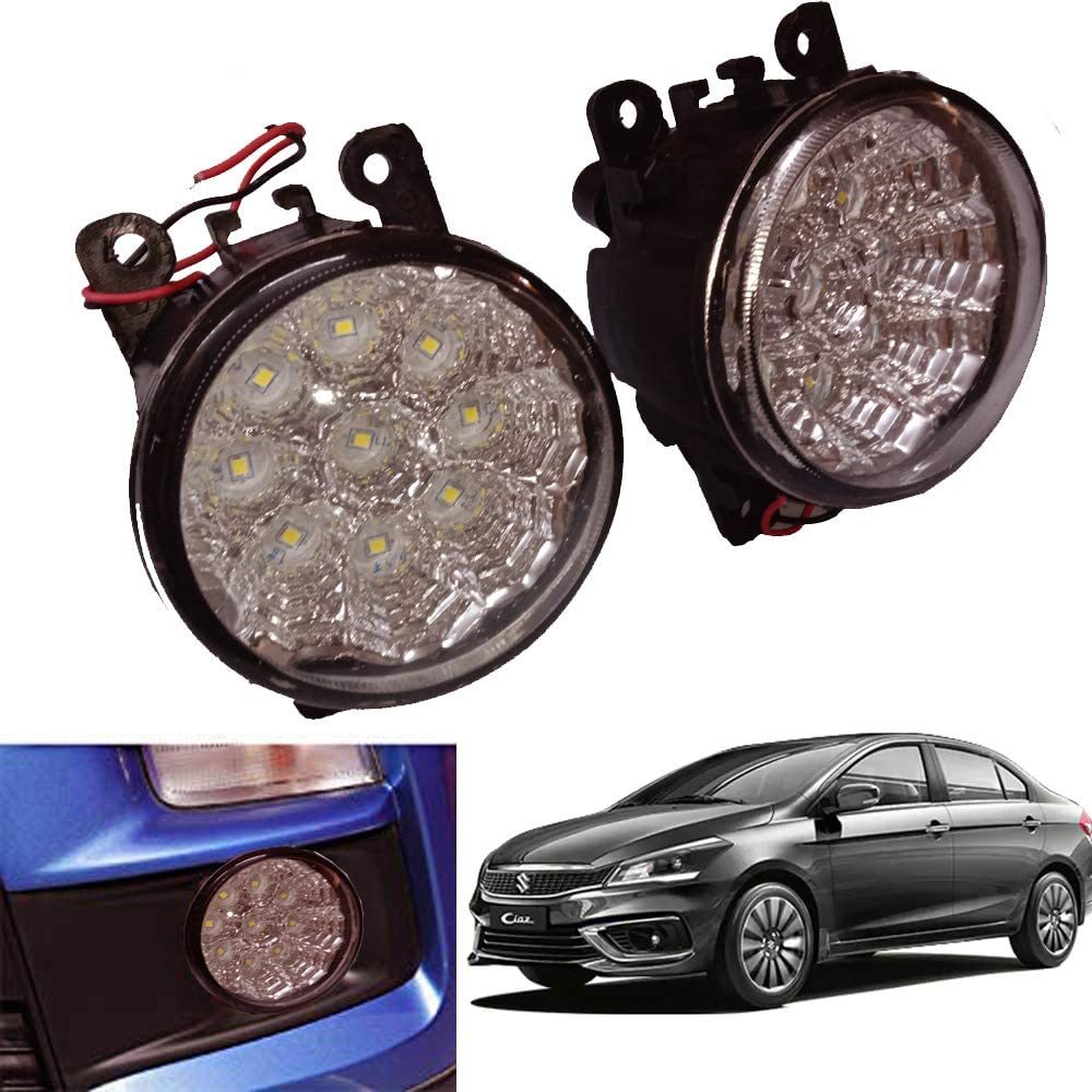 Universal Car Led Light For Maruti Suzuki Car Fog Light For Maruti Suzuki Swift, Ritz, Swift, Baleno, Wagonr, S Cross, Xl6, Eartia, Sx4, Ignis, Ciaz, Brezza, Celerio, Kwid, Nexon,