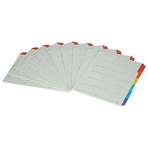 Binder Index Divider (1 To 6) - A4 Size - Multicolour Tabs Files Can Be Used For Multi-subject Purpose