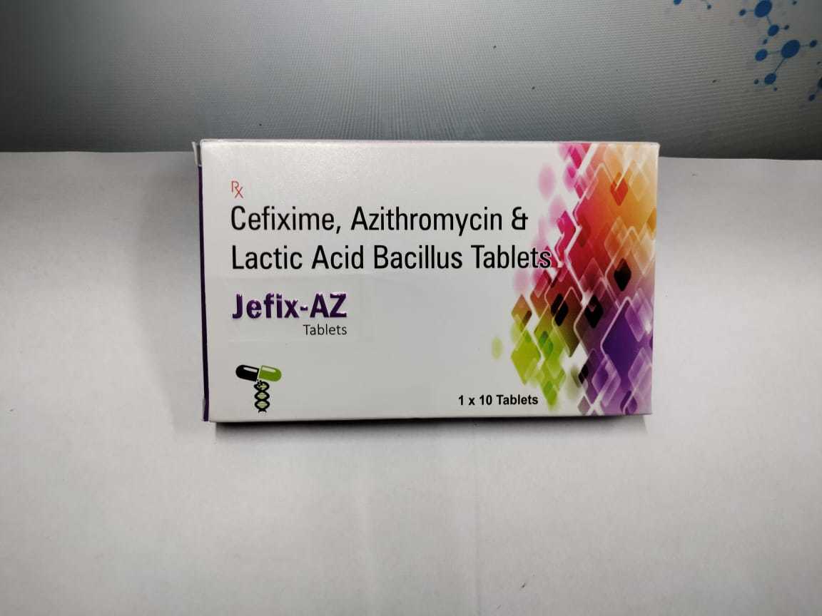 Cefixime Azithromycin And Lactic Acid Bacillus Tablets - Antibiotic Combination For Infection Relief | Key Ingredients: Cefixime, Azithromycin, Lactobacillus