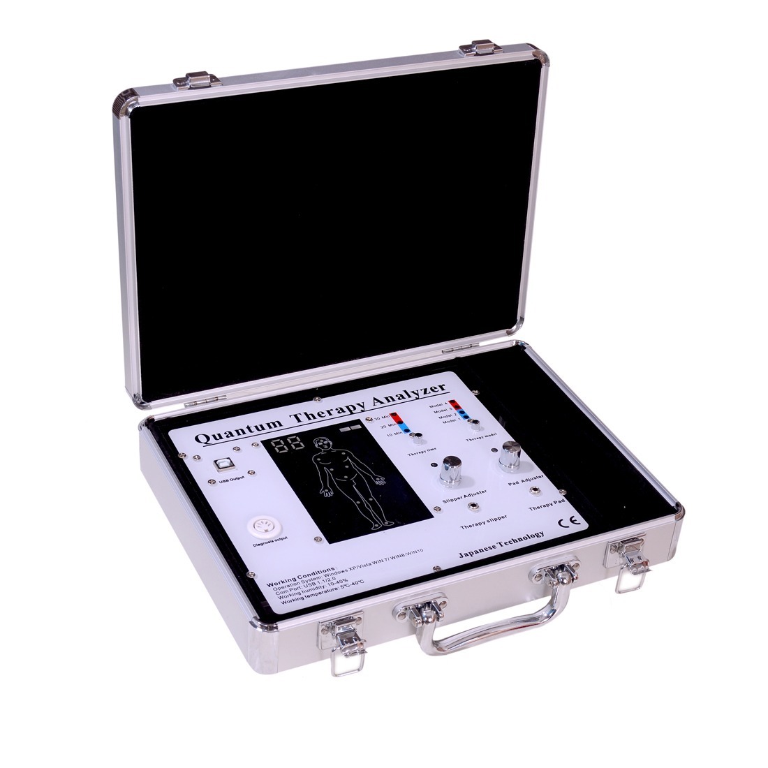 Fuleza Quantum Magnetic Resonance Analyzer - Fiber & Aluminum, 32x32x10cm, Grey | Portable, 49 Comprehensive Health Reports For All Ages