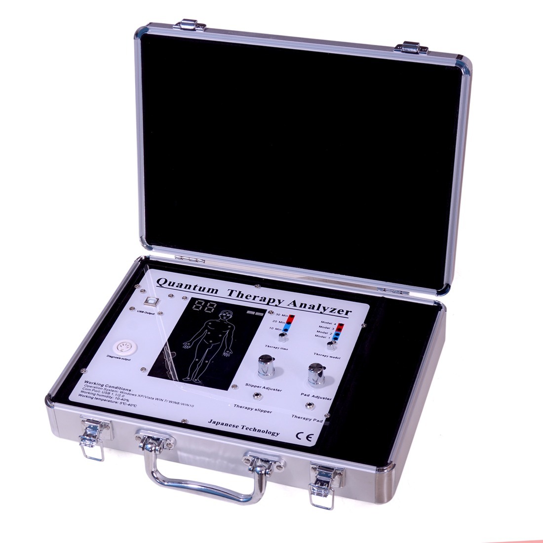 Fuleza Quantum Magnetic Resonance Analyzer - Fiber & Aluminum, 32x32x10cm, Grey | Portable, 49 Comprehensive Health Reports For All Ages