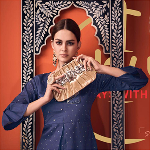 Indian Designer Blue Color Party Wear Fashionable Gown