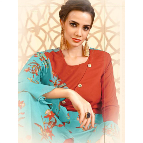 Washable Maslin Digital Print Designer Party Wear Gown
