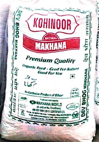 Kohinoor Makhana - Popped Makhana, 250 G Packet | High Nutrition, Hand Picked, Natural Shape, Ideal For Household & Culinary Use