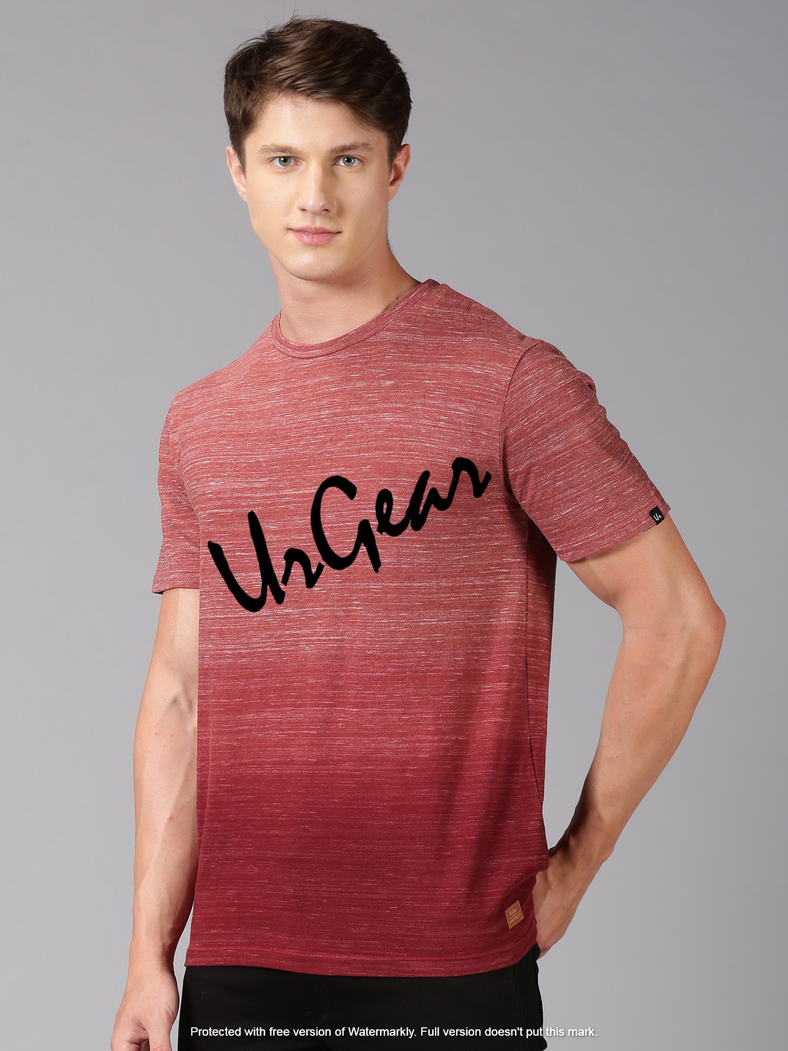Men Round Neck T-shirt - 100% Combed Cotton | Maroon, O-neck, Short Sleeves, S-xxl, Bio-washed Softness, Pre-shrunk, Dyed Pattern