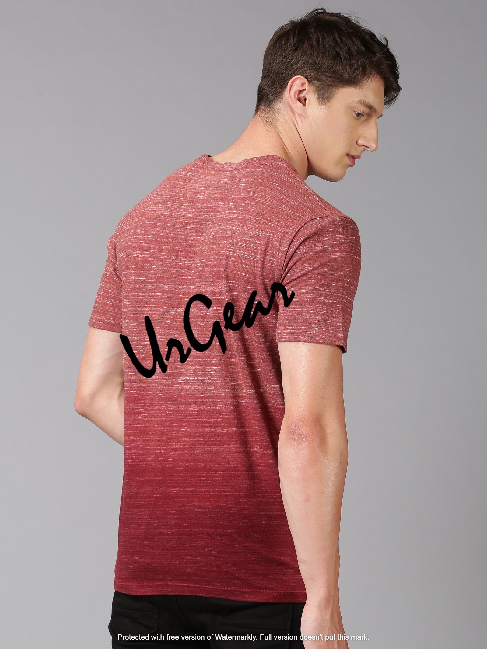 Men Round Neck T-shirt - 100% Combed Cotton | Maroon, O-neck, Short Sleeves, S-xxl, Bio-washed Softness, Pre-shrunk, Dyed Pattern