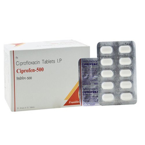 Ciprofloxacin Tablets - 500 mg, Antibiotic Medicine for Serious Infections, Suitable for Adults and Teenagers, GMP/WHO Approved Quality