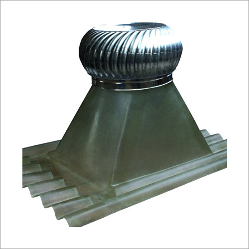 FRP Turbo Ventilators - Square Shape, Various Sizes, Grey Color | Rooftop Installation, 360 Degrees Rotation for Industrial and Commercial Buildings