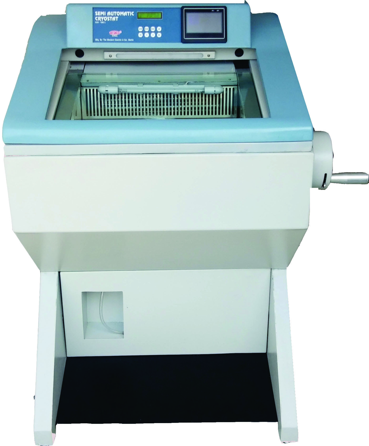 Mannual Cryostat Microtome - Stainless Steel Chamber, 65mm Vertical Stroke, 25mm Horizontal Feed | Pid Temperature Control, Quick Cooling Up To 30°c, Razor Included