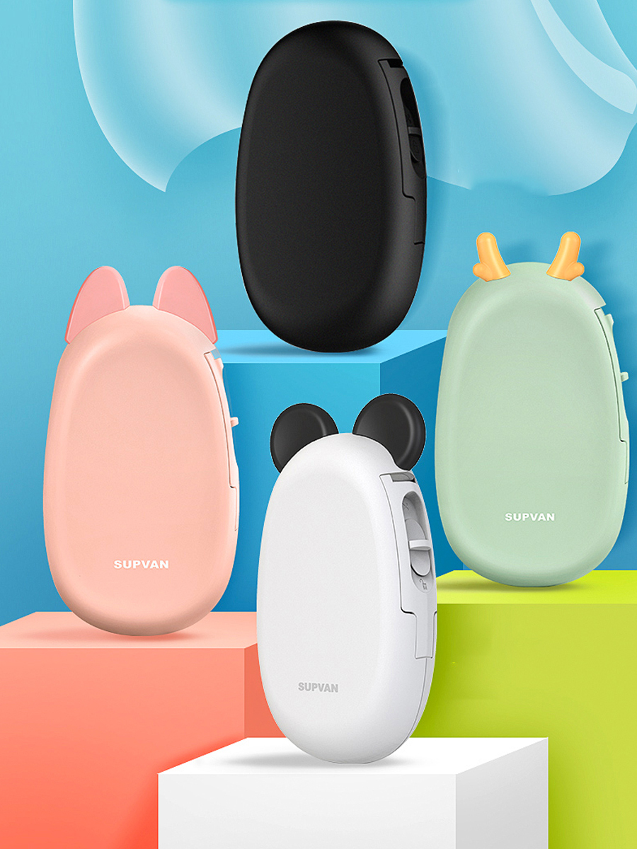 Label Printer E10 - Thermal, 4.5x18x11 Cm, Cute Multi-color Design | Wireless Bluetooth, Portable, Customizable Ears And Patterns