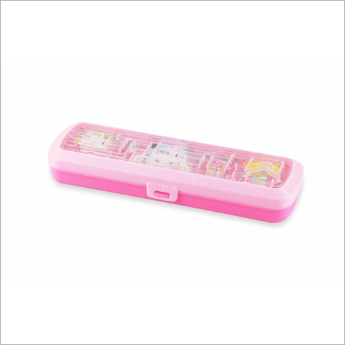 Alphabate Pencil Box Big With Game - Durable Plastic, Rectangular Design | Impressive Prints For School Use, Variety Of Sizes Available