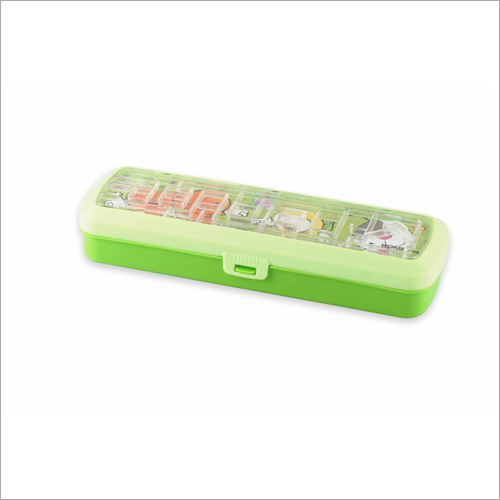 Alphabate Pencil Box Big With Game - Durable Plastic, Rectangular Design | Impressive Prints For School Use, Variety Of Sizes Available