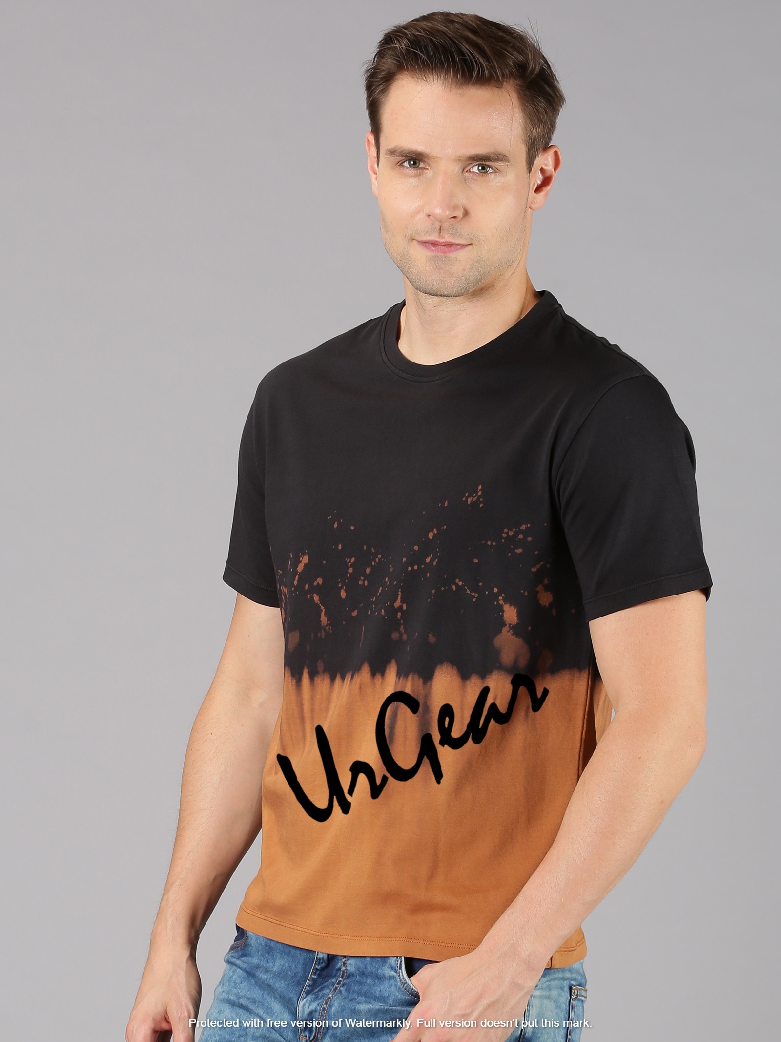 Men Round Neck T-shirt - 100% Combed Cotton, Sizes S-xxl, Black Color | Short Sleeves, Bio-washed & Pre-shrunk, Aql 2.5 Quality