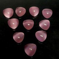 10 मिमी गुलाबी चेलेडोनी ट्रिलियन कैबोचोन लूज जेमस्टोन