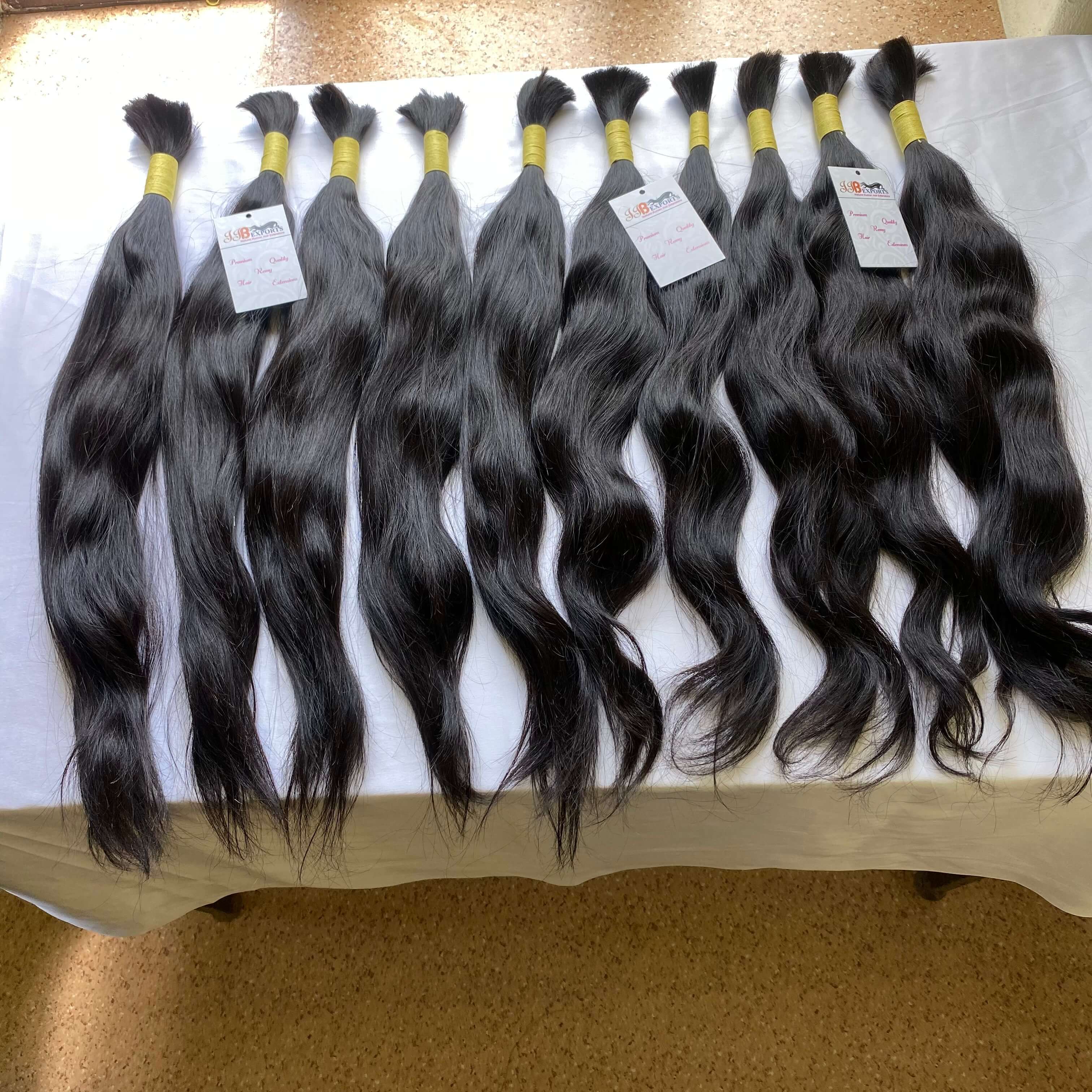Natural Black Cuticle Aligned High Quality Raw Virgin Remy Human Bulk Hair Extensions