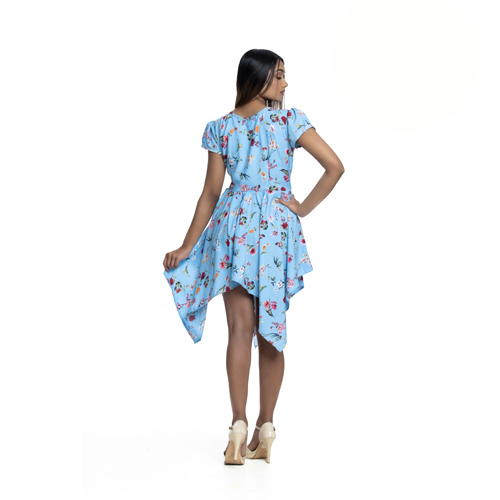 Washable High Quality Poly Camric Cotton Printed Western Dress