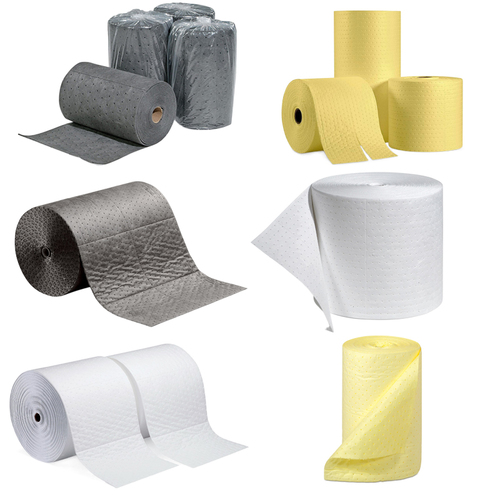Oil Only Absorbent Pads and Rolls - Spun Bond Fabric, 38cm x 46m, Black | Non-Water Absorbing, Floatable, Static Resistant Options Available