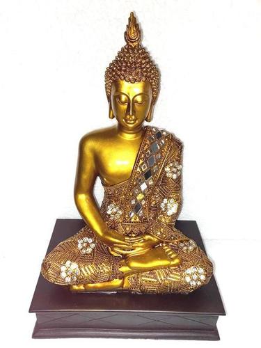 रेज़िन मेडिटेटिंग बुद्धा स्टैच्यू